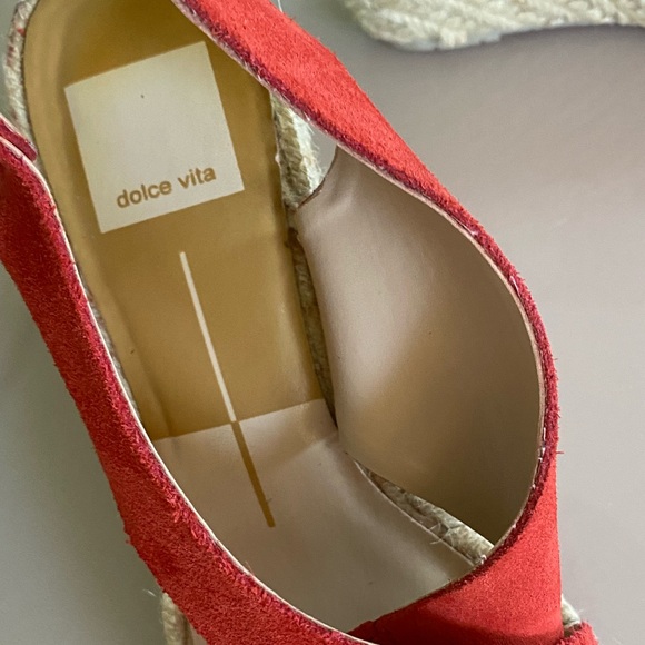 Dolce Vita Burnt Orange High Wedge Espadrilles - Picture 8 of 12